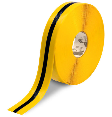 2" Yellow Tape with Black Center Line