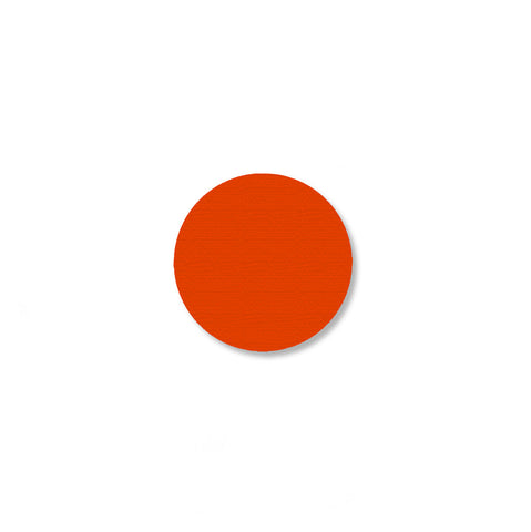 Orange Dot Shaped Floor Tape, 1" - Pack of 200