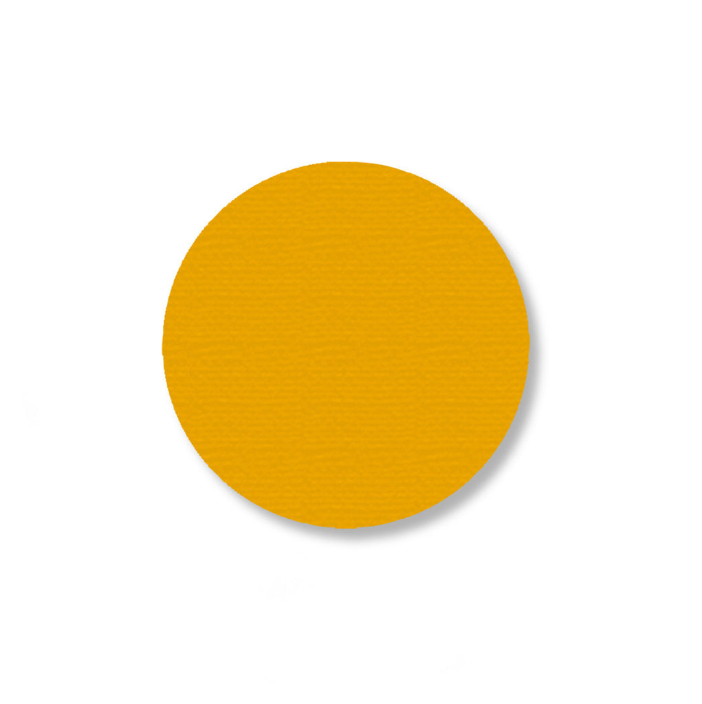 Yellow Warehouse Floor Marking Dots, 2.7"