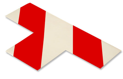 3" White T With Red Chevrons - Pack of 25