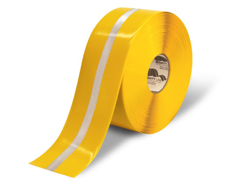4" Yellow with Reflective Center Line - 75' Roll