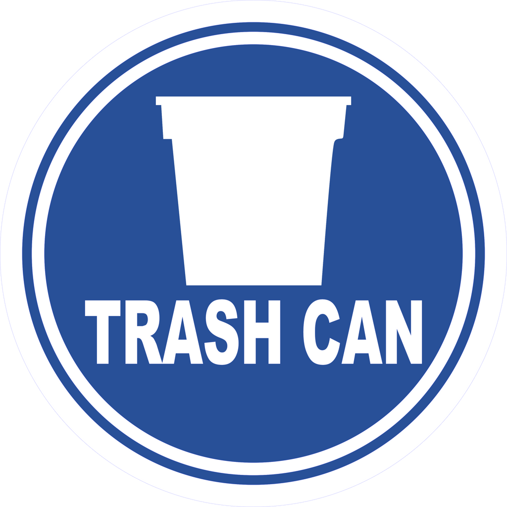 Trash Can Floor Sign