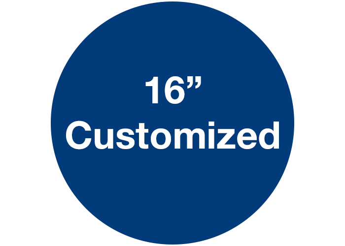 CUSTOMIZED - 16" Wide Blue Circle - Set of 3