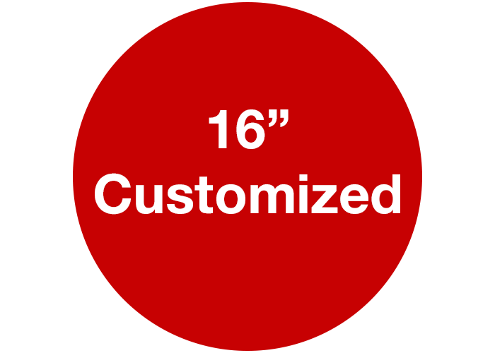 16" Customizable Red Walk On Floor Sign, Circle