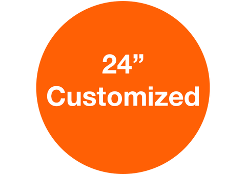 CUSTOMIZED - 24" Wide Orange Circle - Set of 2