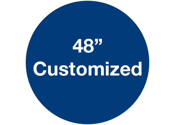 48" Blue Customizable Industrial Floor Sign