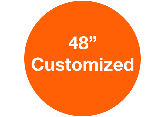 48" Orange Customizable Warehouse Floor Sign