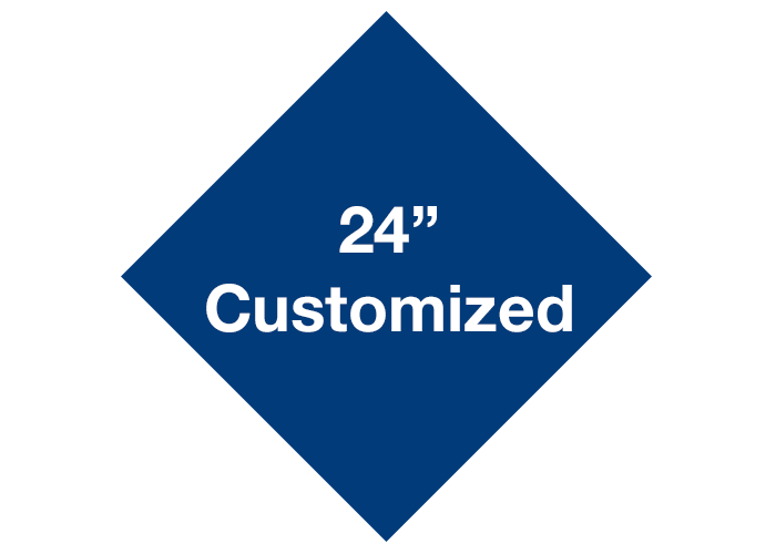 Blue 24" Diamond Custom Safety Floor Signs
