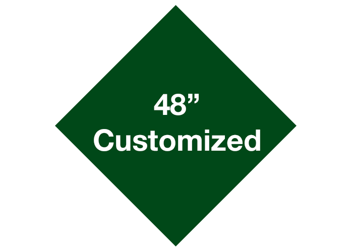 48" Green Diamond Custom Floor Tape Markings