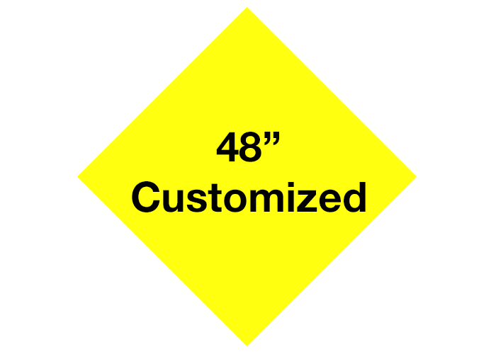 Yellow 48" Diamond Customized Floor Tape Marking
