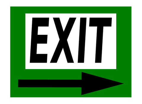 Exit Floor Sign (R)