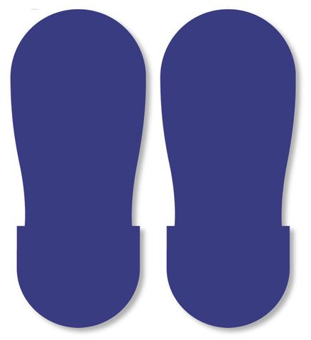 Mighty Line Blue Safety Footprint Floor Decals - Big Feet