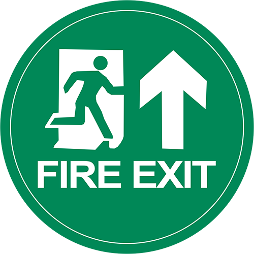 Fire Exit Floor Sign