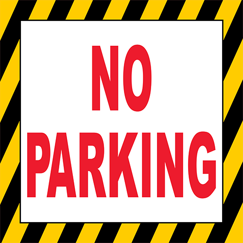 No Parking Floor Sign