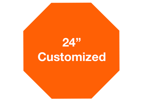 CUSTOMIZED - 24" Orange Octagon - Set of 2