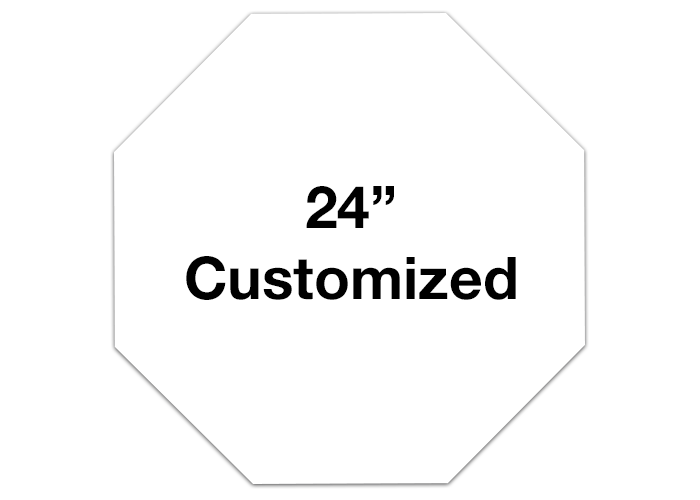 Customized White Octagon Industrial Floor Signs