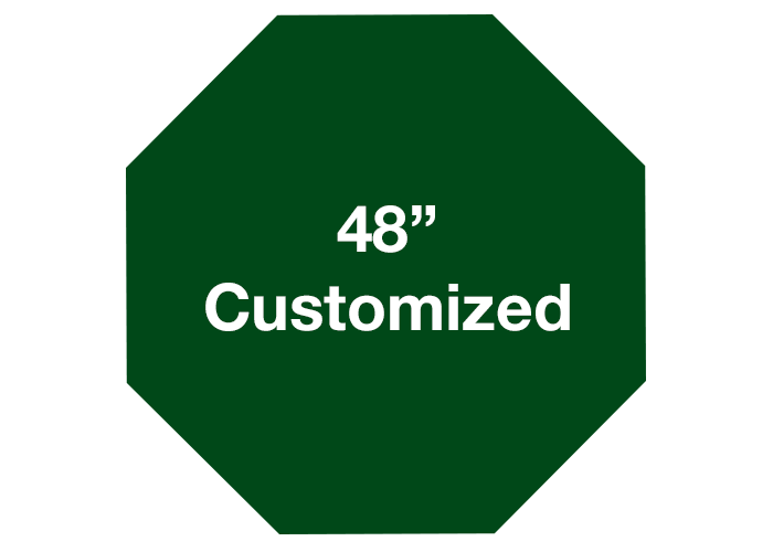 Octagon Green Customized Warehouse Floor Signs