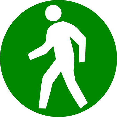 Pedestrian Area Floor Sign
