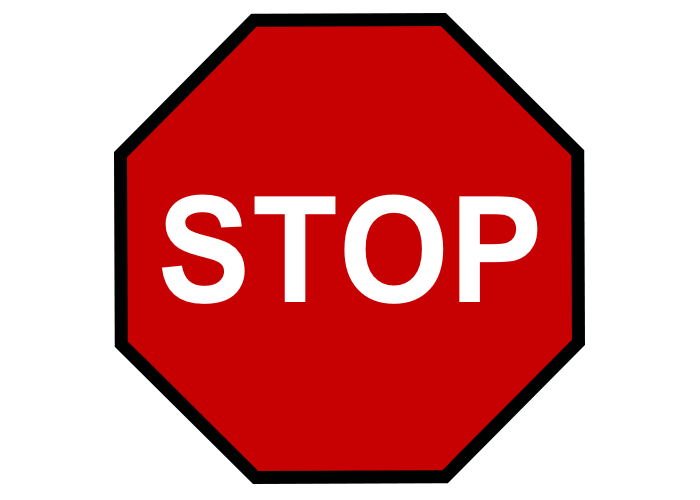 Stop Sign w/ Black Border Custom Safety Floor Sign