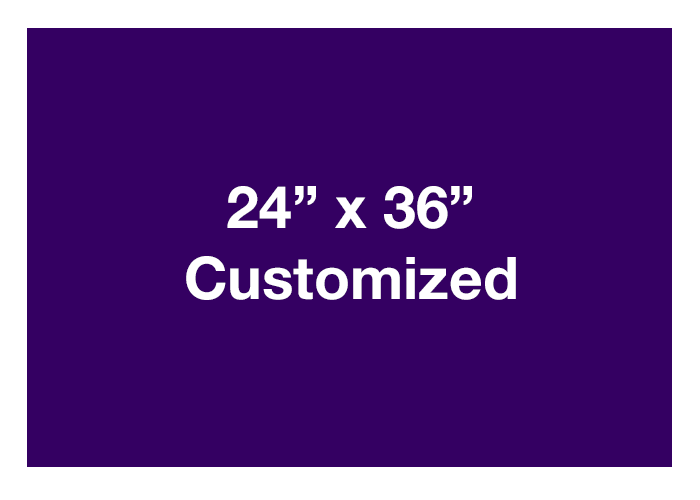 Rectangle Purple Customized Floor Signs