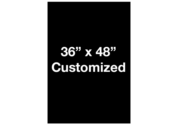 Black Rectangle Floor Signs, Vertical