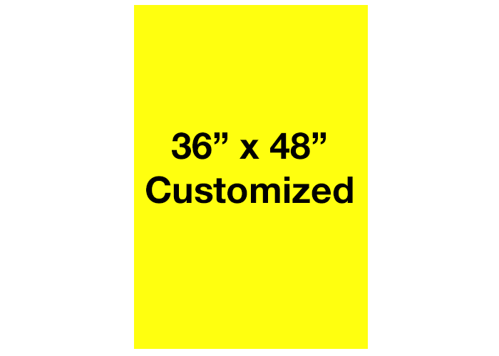 Yellow Rectangle Industrial Floor Signs, Vertical