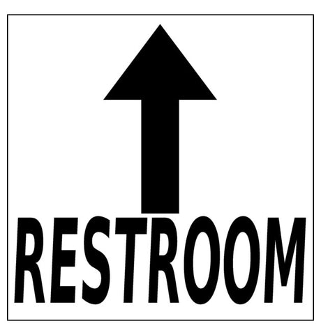 Restroom Ahead Floor Sign