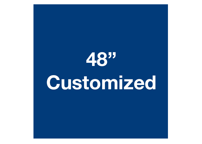48" Blue Square Custom Warehouse Floor Tape Sign
