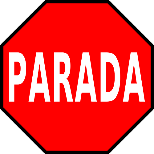 Parada Floor Sign