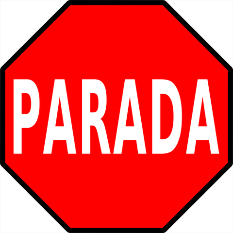 Parada Floor Sign