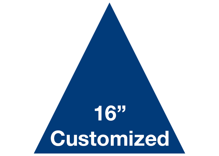 Blue Triangle Custom Warehouse Floor Tape Sign