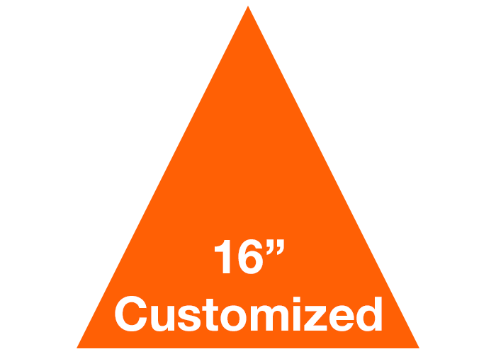 16" Triangle Custom Industrial Floor Tape Marking