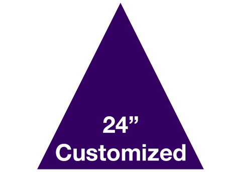 CUSTOMIZED - 24" Purple Triangle - Set of 2