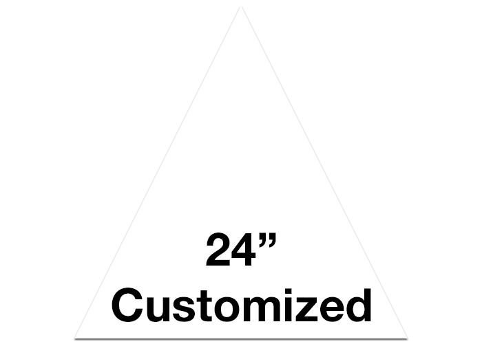 CUSTOMIZED - 24" White Triangle - Set of 2