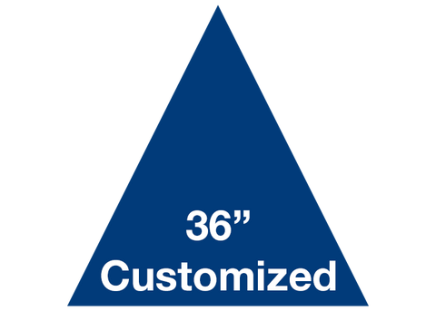 CUSTOMIZED - 36" Blue Triangle - Set of 1