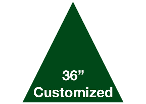 CUSTOMIZED - 36" Green Triangle - Set of 1