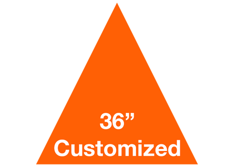 CUSTOMIZED - 36" Orange Triangle - Set of 1