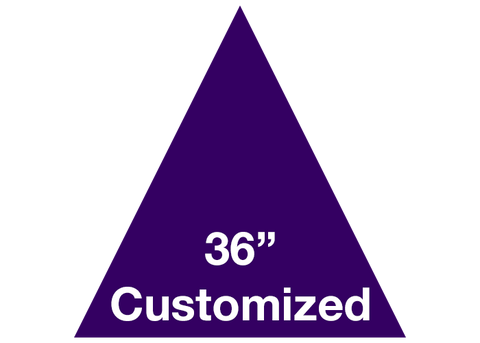 CUSTOMIZED - 36" Purple Triangle - Set of 1