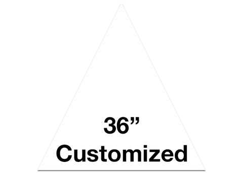 CUSTOMIZED - 36" White Triangle - Set of 1