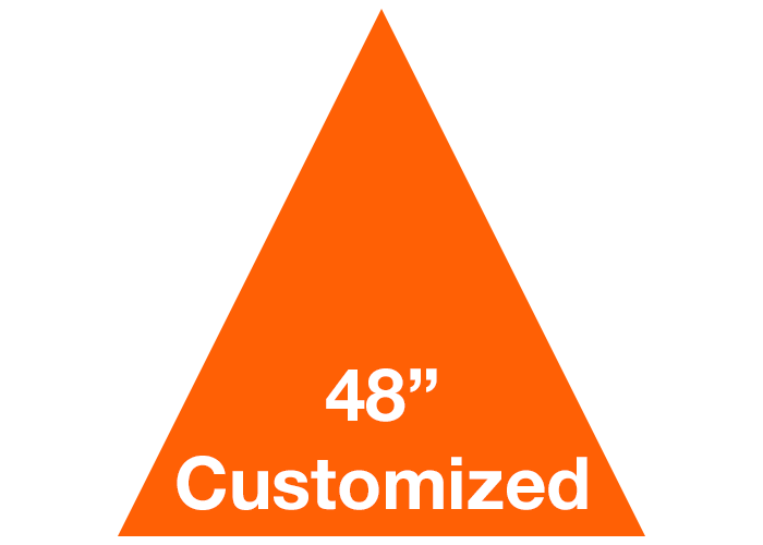 48" Orange Triangle Custom Floor Tape Marking